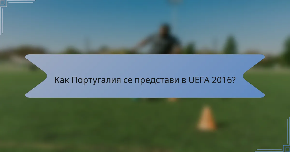 Как Португалия се представи в UEFA 2016?